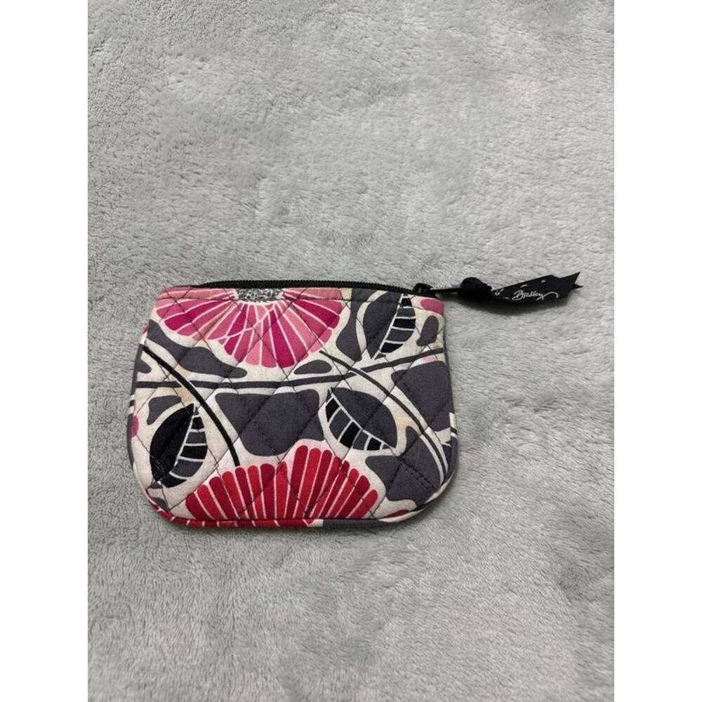 Vera Bradley coin zip pouch pink red cherry blossom floral